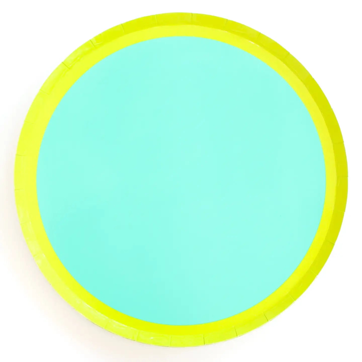 Lime and Aqua Paper Plate