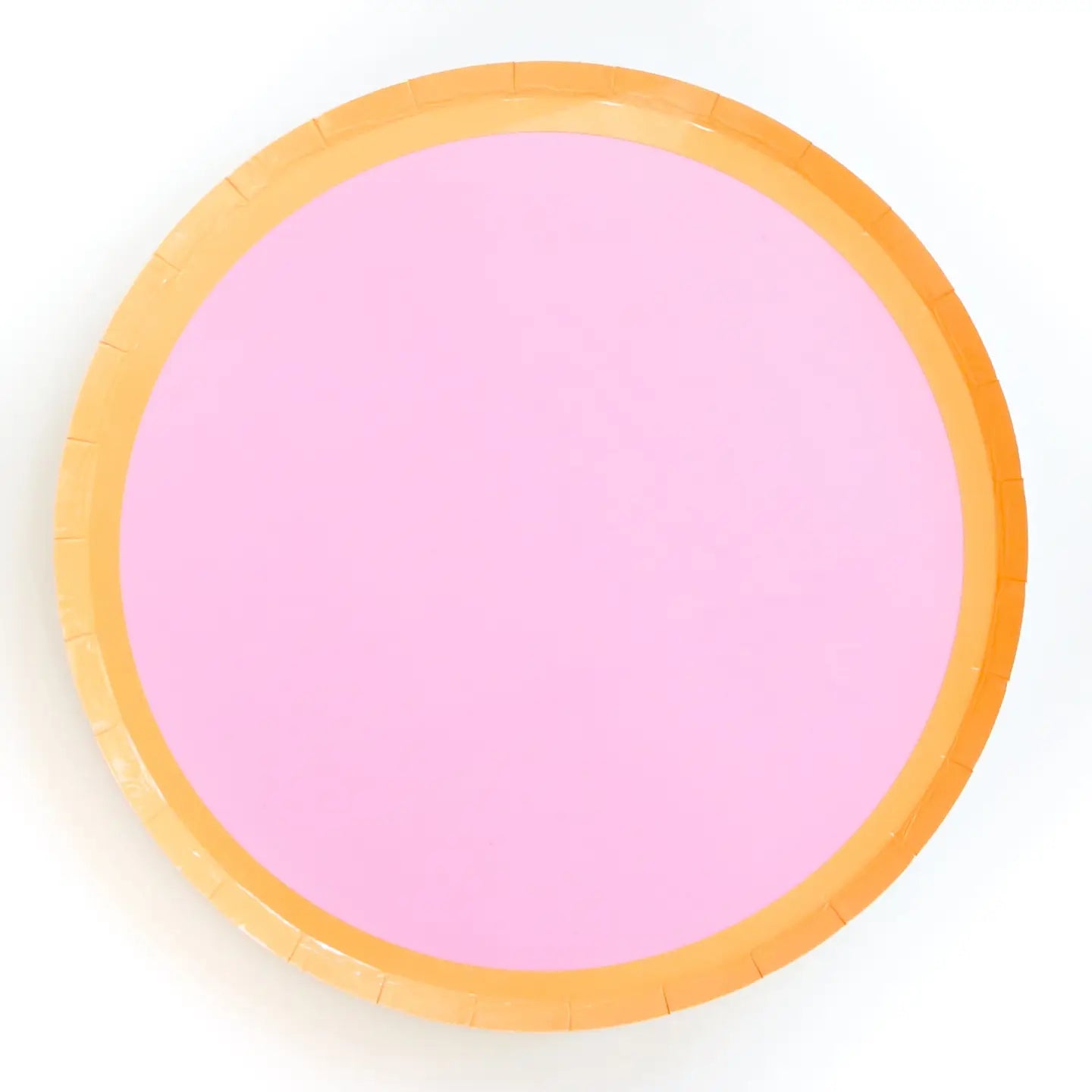 Orange and Light Pink Paper Plate