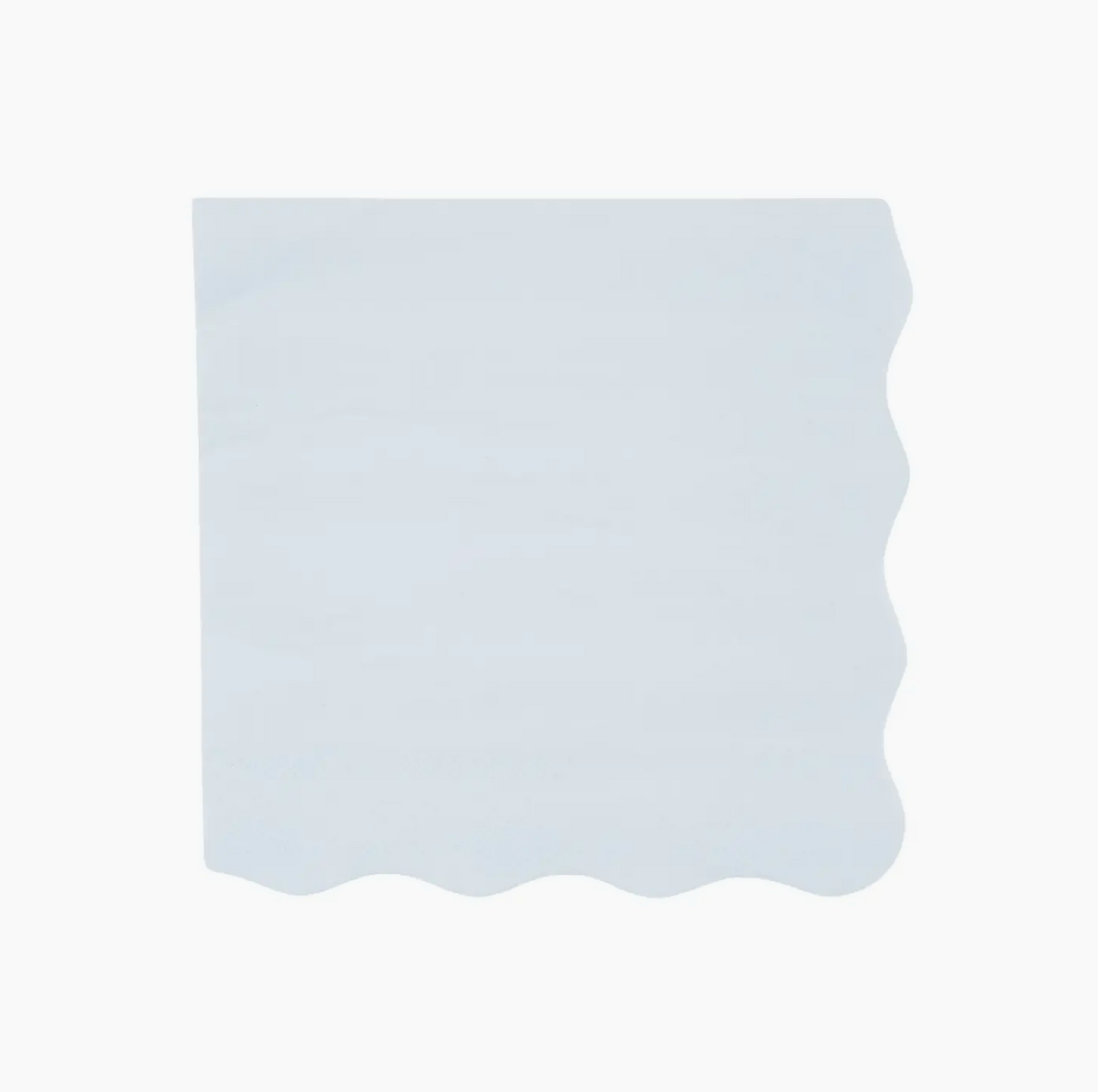 Light Blue Scalloped Napkins