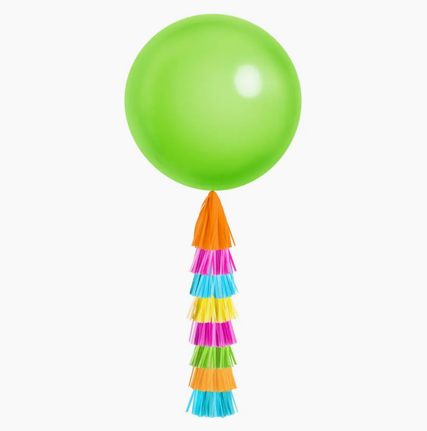 Lime Green Jumbo Balloon & Tassel Tail