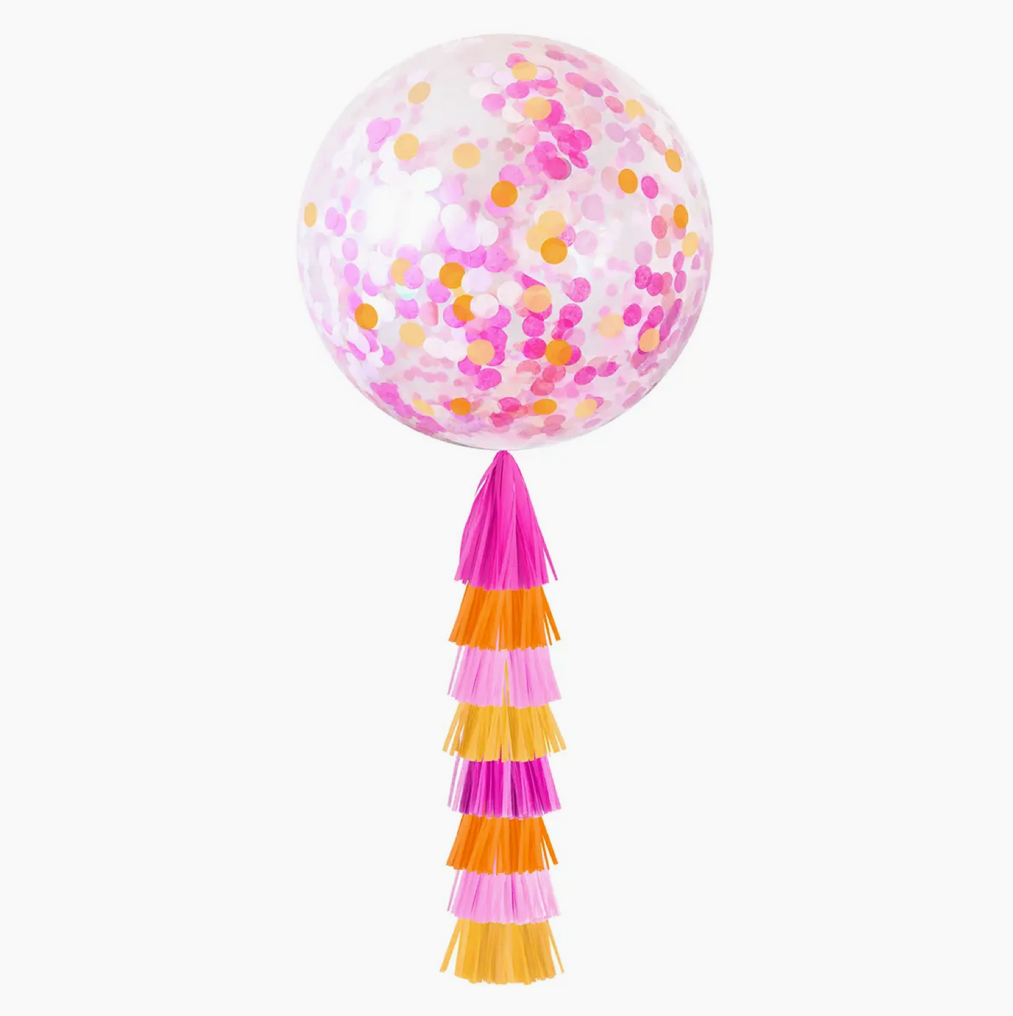 Pink Confetti Jumbo Balloon & Tassel Tail