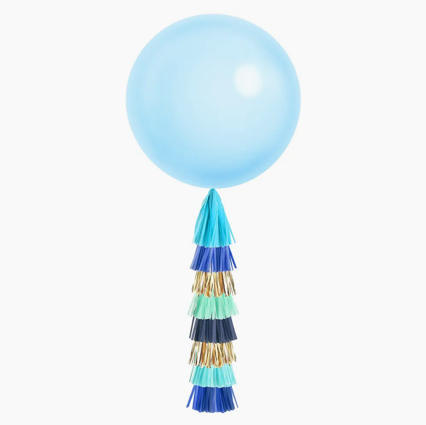 Blue Jumbo Balloon & Tassel Tail