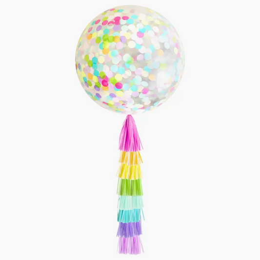 Rainbow Jumbo Balloon & Tassel Tail