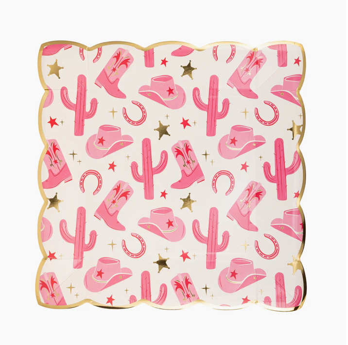 Cowgirl Paper Plate