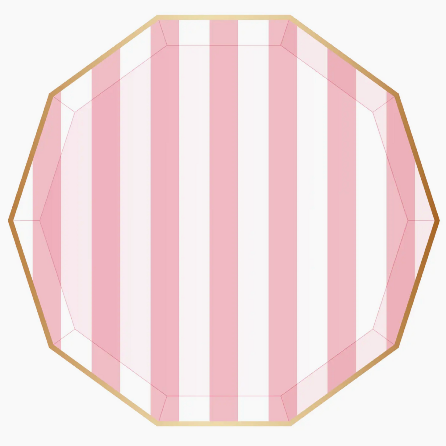 Petal Pink Signature Stripe Plates