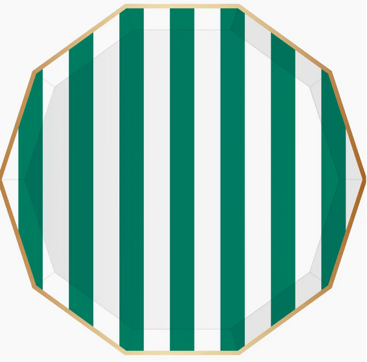 Emerald Signature Stripe Plates