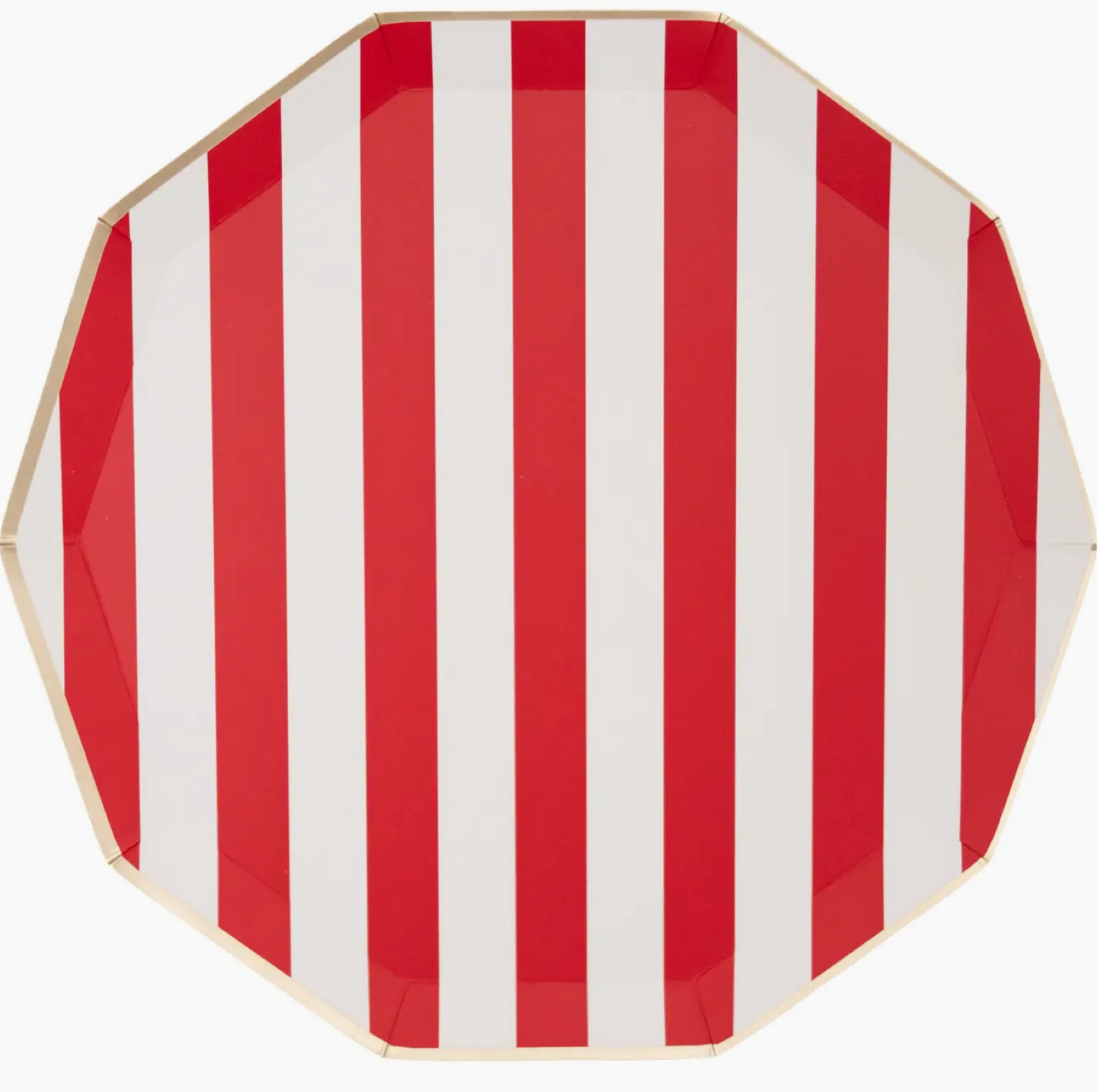 Red Signature Stripe Plates