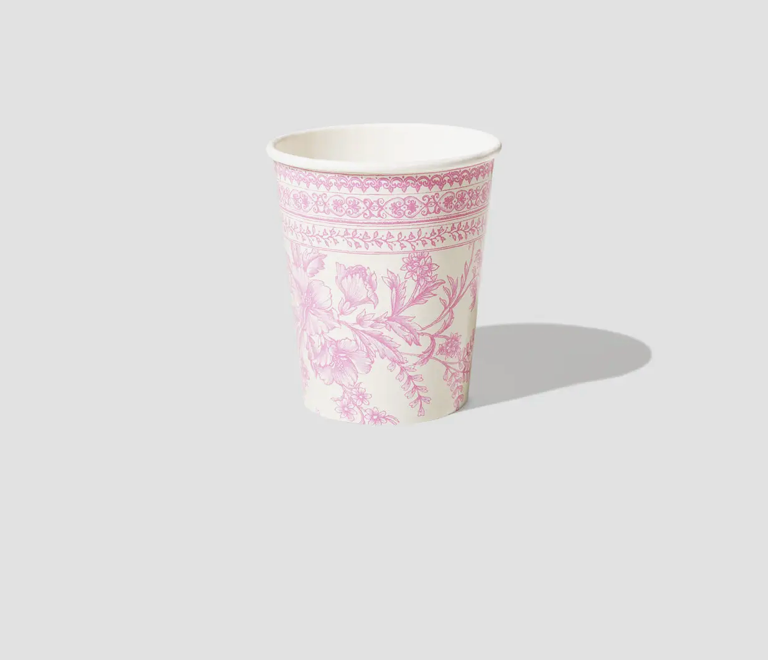 Pink Toile Cups