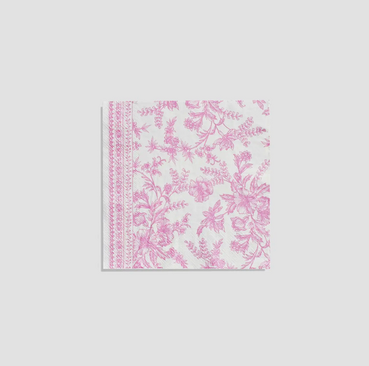 Pink Toile Large Napkins