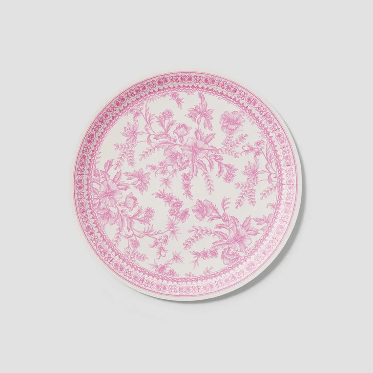 Pink Toile Large Plates