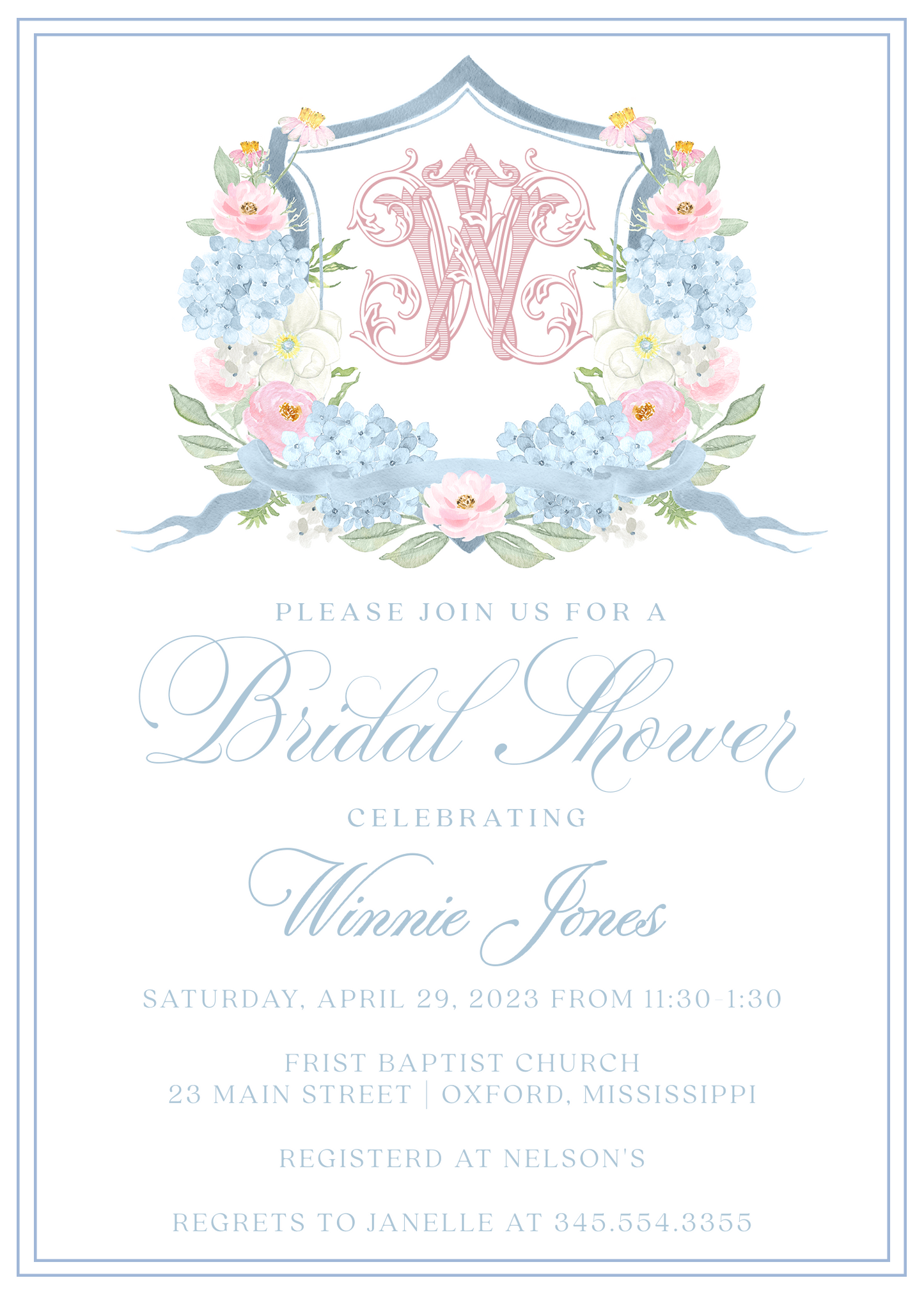 Floral Crest Bridal Shower