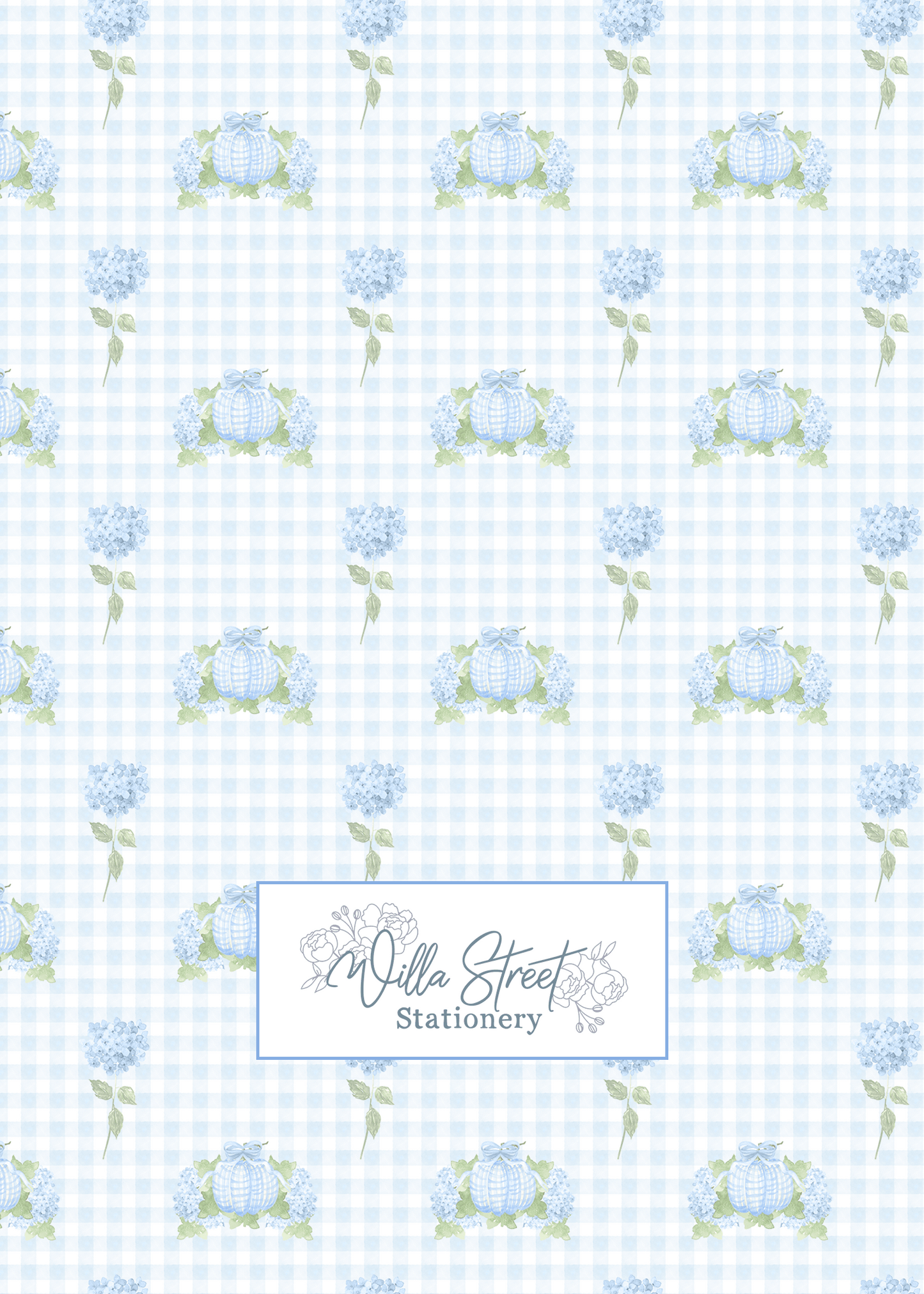 Gingham Pumpkins (Blue)